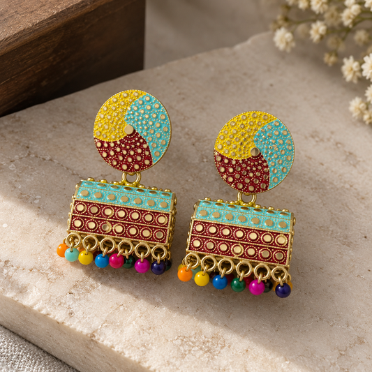 Rainbow jhumka